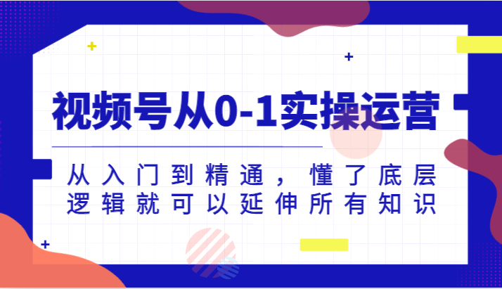视频号从0-1实操运营，从入门到精通，懂了底层逻辑就可以延伸所有知识（更新2024.7）-LH资源分享网