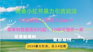 （11650期）2024暑假赚钱项目小红书咸鱼暴力引流，简单无脑操作，每单利润500+，…-LH资源分享网