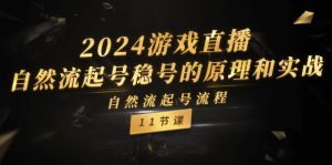 2024游戏直播自然流起号稳号的原理和实战，自然流起号流程（11节）-LH资源分享网