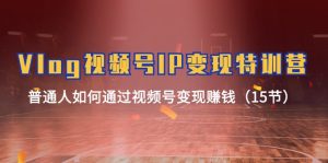 Vlog视频号IP变现特训营，普通人如何通过视频号变现赚钱（15节）-LH资源分享网