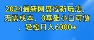 2024最新网盘拉新玩法，无需成本，0基础小白可做，轻松月入6000+-LH资源分享网