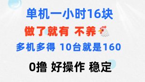 （11689期）0撸 一台手机 一小时16元  可多台同时操作 10台就是一小时160元 不养鸡-LH资源分享网