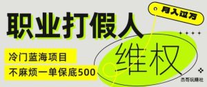 职业打假人电商维权揭秘，一单保底500，全新冷门暴利项目【仅揭秘】-LH资源分享网