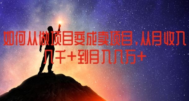 如何从做项目变成卖项目，从月收入几千到月入几万【揭秘】-LH资源分享网