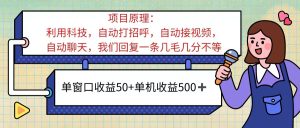 （11722期）ai语聊，单窗口收益50+，单机收益500+，无脑挂机无脑干！！！-LH资源分享网