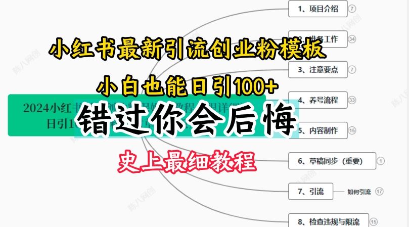 2024小红书引流创业粉史上最细教程，手把手教你引流【揭秘】-LH资源分享网
