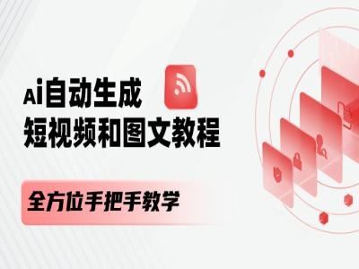 AI自动生成短视频和图文课程，全方位手把手教学-LH资源分享网
