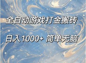 （11785期）全自动游戏打金搬砖，日入1000+简单无脑-LH资源分享网