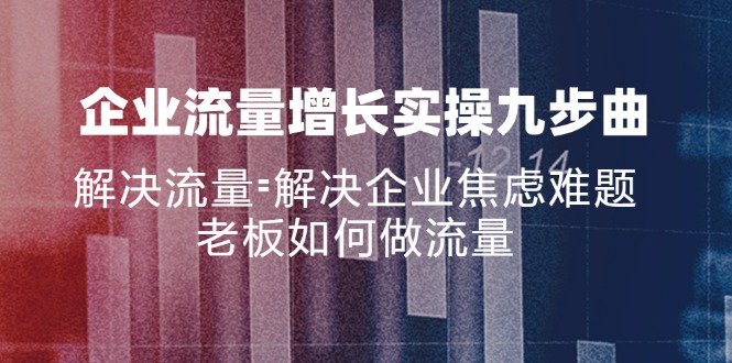 （11822期）企业流量增长实战九步曲，解决流量=解决企业焦虑难题，老板如何做流量-LH资源分享网