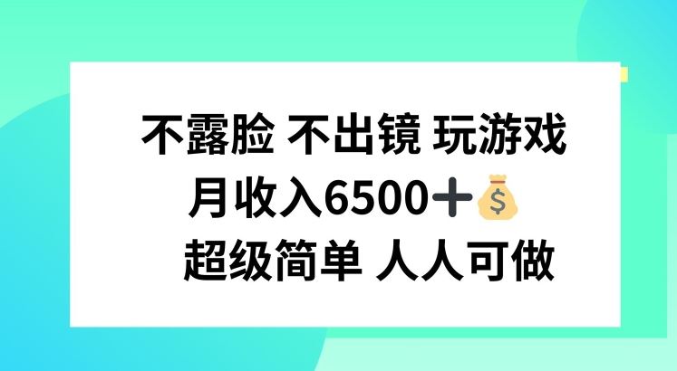 不露脸 不出境 玩游戏，月入6500 超级简单 人人可做【揭秘】-LH资源分享网