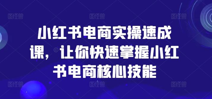 小红书电商实操速成课，让你快速掌握小红书电商核心技能-LH资源分享网