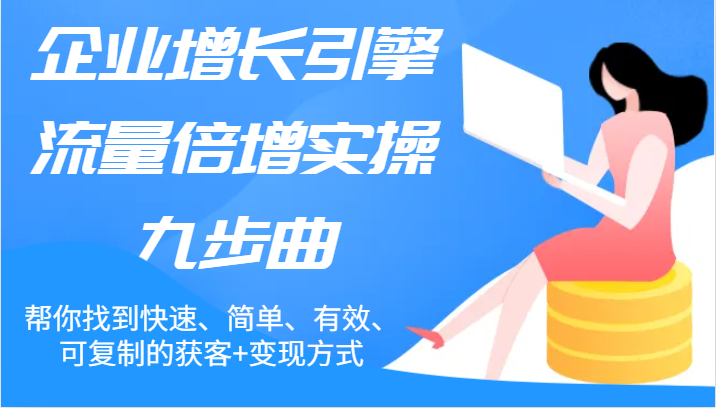 企业增长引擎流量倍增实操九步曲，帮你找到快速、简单、有效、可复制的获客+变现方式-LH资源分享网