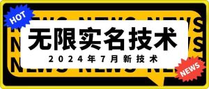 无限实名技术(2024年7月新技术),最新技术最新口子,外面收费888-3688的技术-LH资源分享网