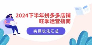 2024下半年拼多多店铺旺季运营指南:实操玩法汇总(8节课)-LH资源分享网