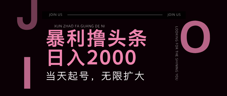 （11929期）暴力撸头条，单号日入2000+，可无限扩大-LH资源分享网