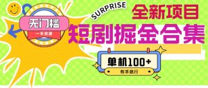 (11999期)短剧掘金合集2.0 无门槛没成本 有手就行 单机100+-LH资源分享网