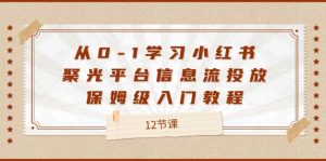 (12020期)从0-1学习小红书 聚光平台信息流投放,保姆级入门教程(12节课)-LH资源分享网