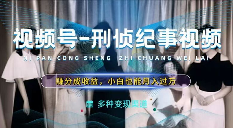 利用刑侦纪实视频，赚视频号分成计划收益，操作简单，新手小白轻松月入过万【揭秘】-LH资源分享网