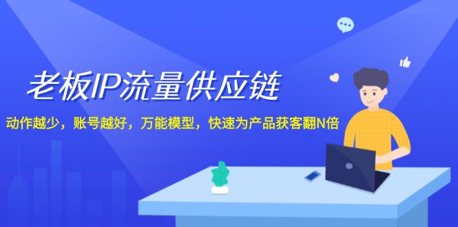 （12077期）老板 IP流量 供应链，动作越少，账号越好，万能模型，快速为产品获客翻N倍-LH资源分享网