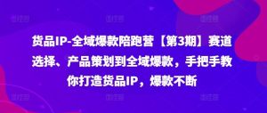 货品IP全域爆款陪跑营【第3期】赛道选择、产品策划到全域爆款,手把手教你打造货品IP,爆款不断-LH资源分享网