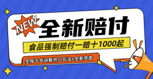 全新赔付思路糖果食品退一赔十一单1000起全程干货-LH资源分享网