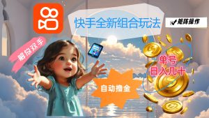 （12089期）快手全新组合玩法，解放双手，自动撸金，单号日入几十，可矩阵操作-LH资源分享网
