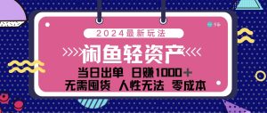 （12092期）闲鱼轻资产 日赚1000＋ 当日出单 0成本 利用人性玩法 不断复购-LH资源分享网
