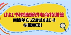 小红书快速赚钱电商特训营：用简单方式通过小红书快速变现！（55节）-LH资源分享网