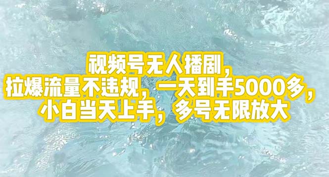 （12166期）视频号无人播剧，拉爆流量不违规，一天到手5000多，小白当天上手，多号…-LH资源分享网