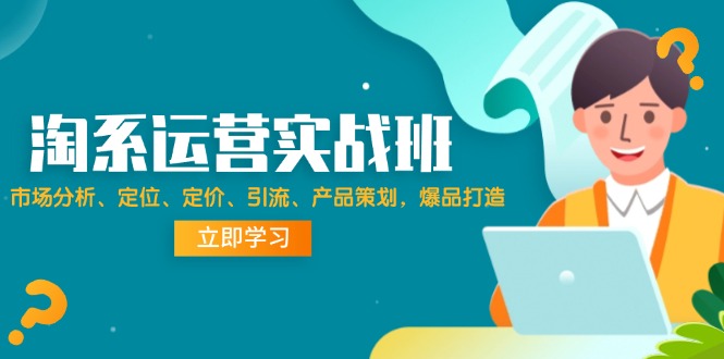 （12186期）淘系运营实战班：市场分析、定位、定价、引流、产品策划，爆品打造-LH资源分享网