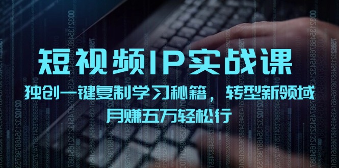 （12193期）短视频 IP实战课，独创一键复制学习秘籍，转战新领域，月赚五万轻松行-LH资源分享网