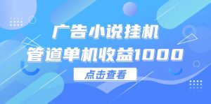 （12198期）广告小说挂机管道单机收益1000+-LH资源分享网