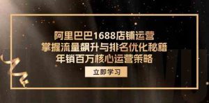 阿里巴巴1688店铺运营,掌握流量飙升与排名优化秘籍 年销百万核心运营策略-LH资源分享网