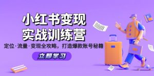 （12216期）小红书变现实战训练营：定位·流量·变现全攻略，打造爆款账号秘籍-LH资源分享网