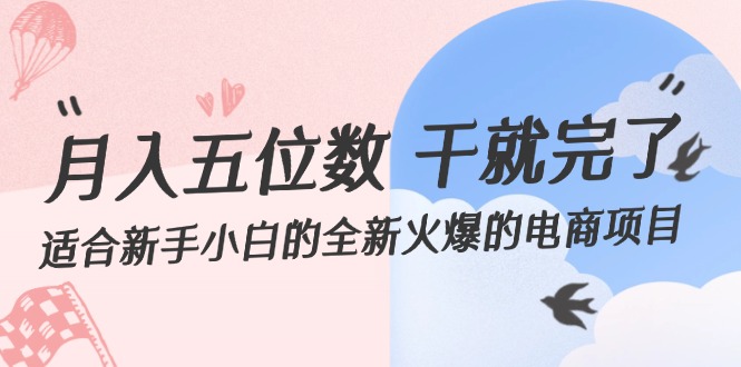 （12241期）月入五位数 干就完了 适合新手小白的全新火爆的电商项目-LH资源分享网