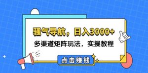 （12255期）日入3000+ 骚气导航，多渠道矩阵玩法，实操教程-LH资源分享网