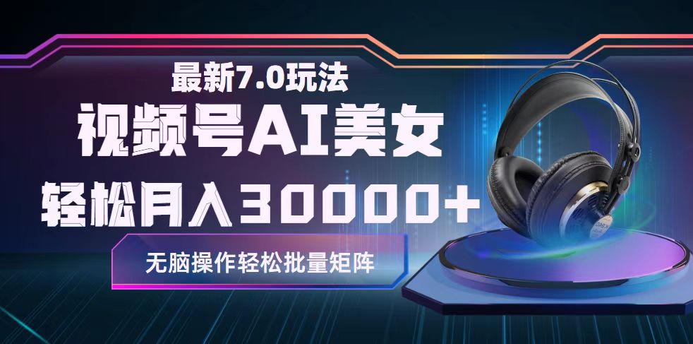 （12314期）视频号7.0最新玩法AI美女跳舞，轻松月入30000+-LH资源分享网
