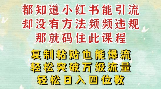 小红书靠复制粘贴一周突破万级流量池干货，以减肥为例，每天稳定引流变现四位数【揭秘】-LH资源分享网