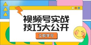 视频号实战技巧大公开：选题拍摄、运营推广、直播带货一站式学习-LH资源分享网