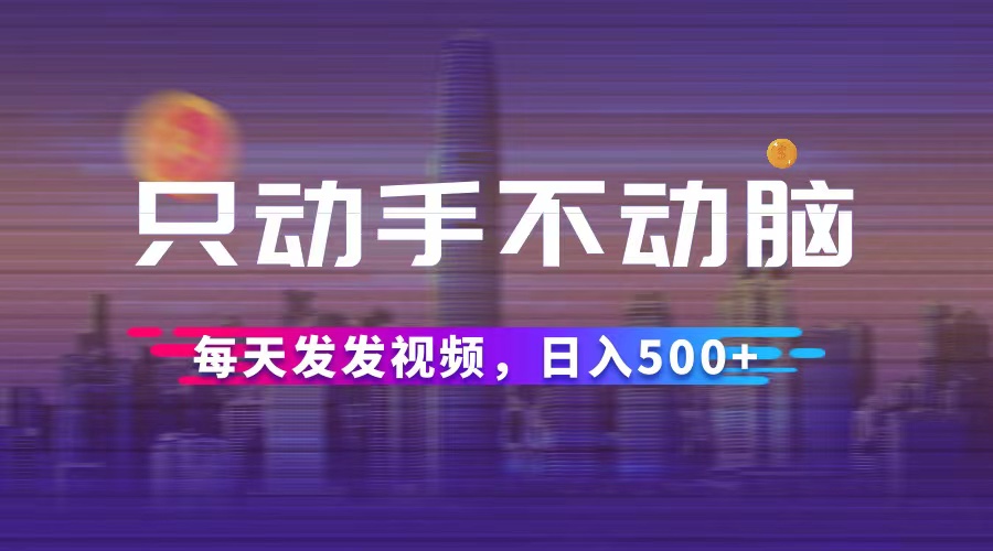 （12433期）只动手不动脑，每天发发视频，日入500+-LH资源分享网