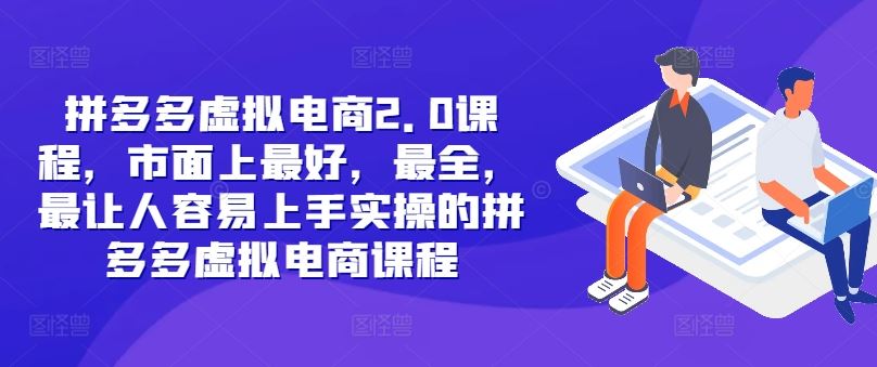 拼多多虚拟电商2.0项目，市面上最好，最全，最让人容易上手实操的拼多多虚拟电商课程-LH资源分享网