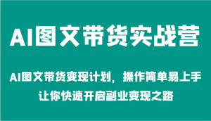 AI图文带货实战营-AI图文带货变现计划，操作简单易上手，让你快速开启副业变现之路-LH资源分享网