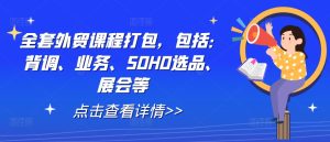 全套外贸课程打包，包括：背调、业务、SOHO选品、展会等-LH资源分享网