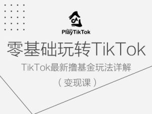 零基础玩转TiKToK变现课,TikTok最新撸基金玩法详解-LH资源分享网