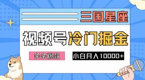 2024视频号三国冷门赛道掘金,条条视频爆款,操作简单轻松上手,新手小白也能月入1w-LH资源分享网