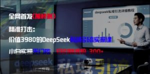 精准打击:价值3980的DeepSeek私域引流实操课,小白实操无门槛,日引精准粉300+-LH资源分享网