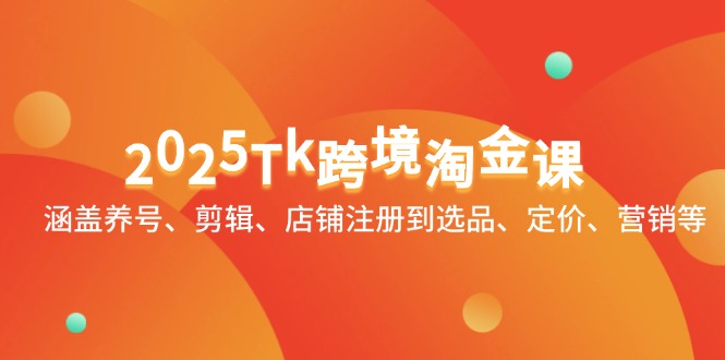2025Tk跨境淘金课：涵盖养号、剪辑、店铺注册到选品、定价、营销等-LH资源分享网