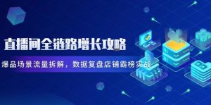 直播间全链路增长攻略，爆品场景流量拆解，数据复盘店铺霸榜实战-LH资源分享网