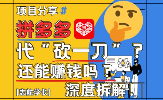 【2025最新】拼多多代坎助力项目深度拆解：还能挣钱吗?全流程玩法-LH资源分享网