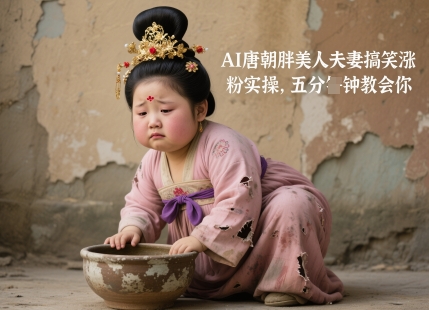 AI唐朝胖美人夫妻搞笑涨粉实操，五分钟教会你-LH资源分享网